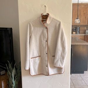 Old Navy- Sherpa and suede coat. Size Medium